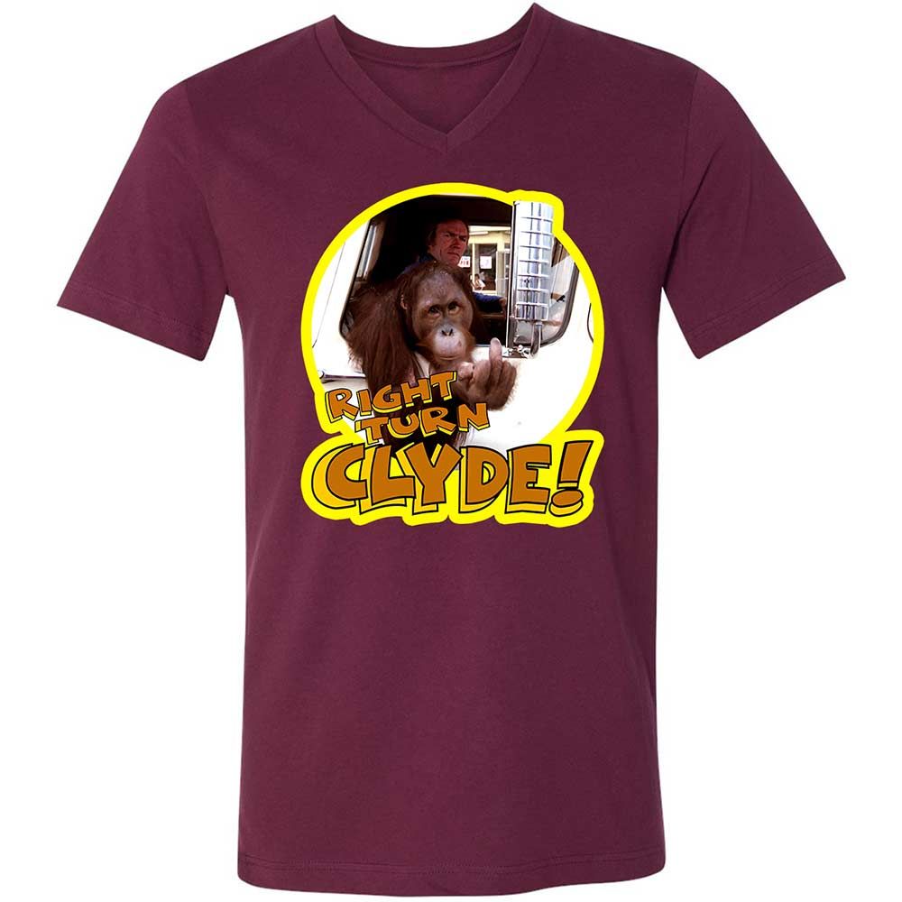 Unisex V-Neck T-Shirt - HVTD7PQF - Maroon - 8