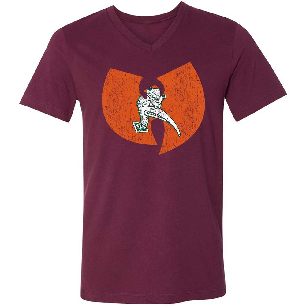 Unisex V-Neck T-Shirt - 664ZFFS9 - Maroon - 8