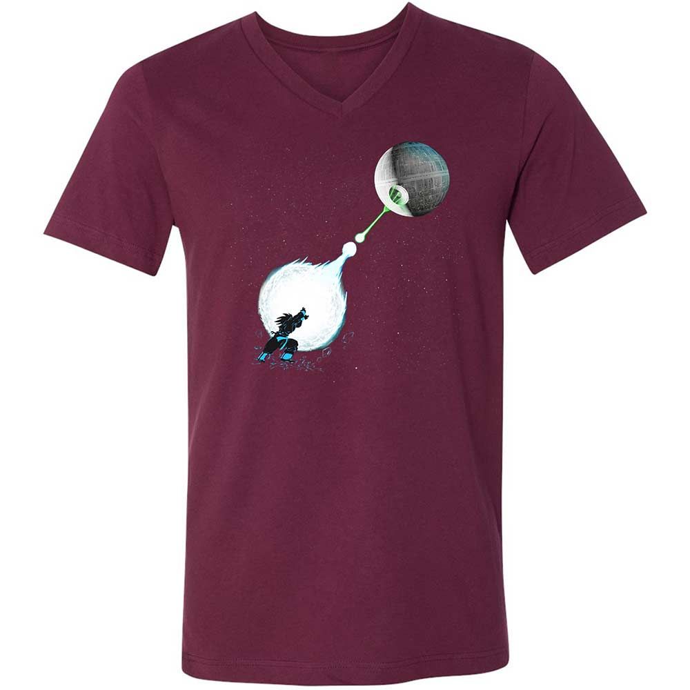 Unisex V-Neck T-Shirt - WGPG4BTU - Maroon - 8