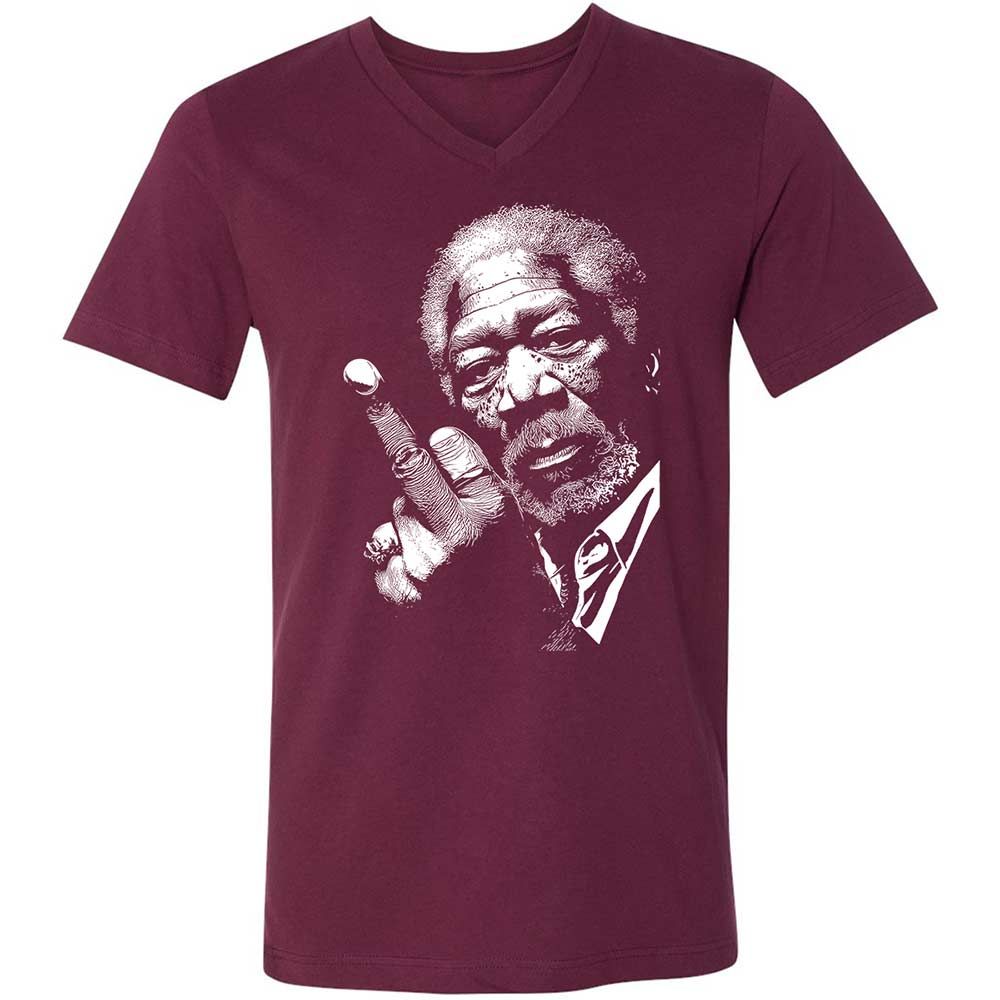 Morgan Freeman middle finger - Maroon - 8