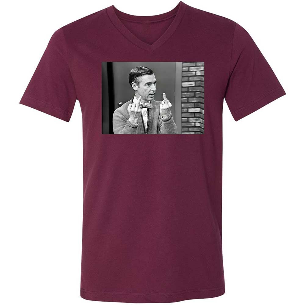 Unisex V-Neck T-Shirt - 2Y5HJG7Z - Maroon - 8