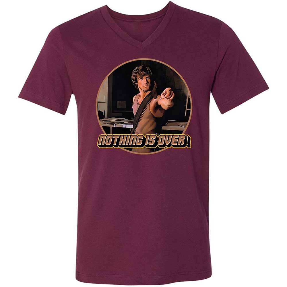 Unisex V-Neck T-Shirt - MSABL1HT - Maroon - 8