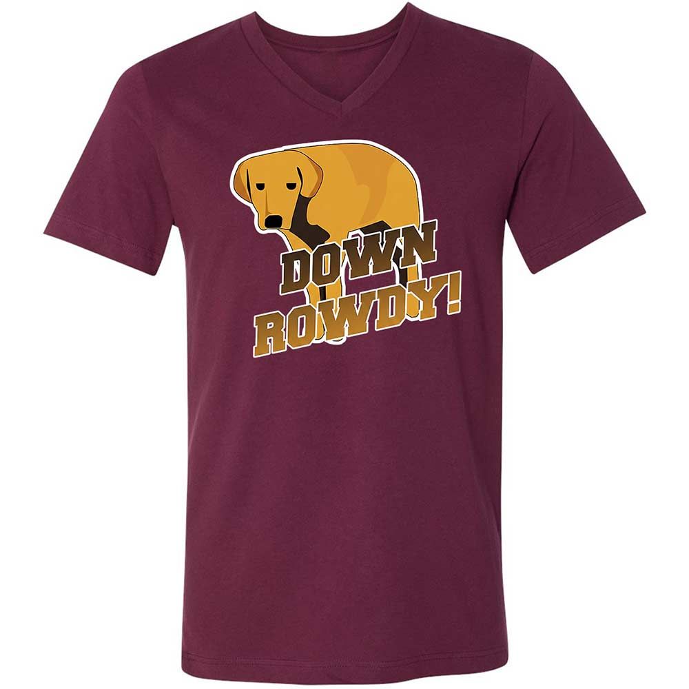 Unisex V-Neck T-Shirt - BSGLC7P7 - Maroon - 8