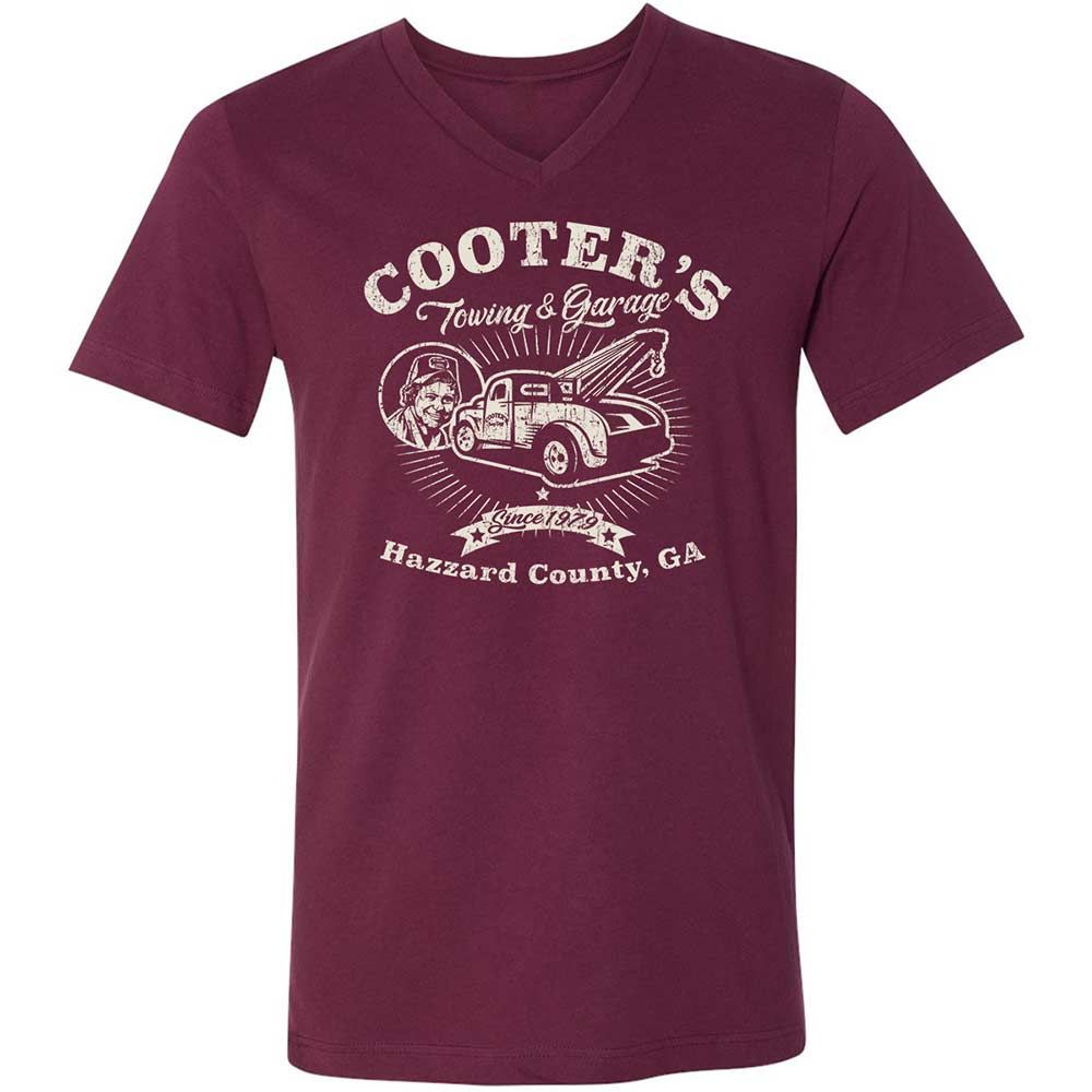 Unisex V-Neck T-Shirt - 6DJLME9A - Maroon - 8