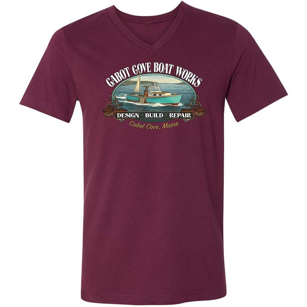 Unisex V-Neck T-Shirt - J2SSQL7E - Maroon - 8