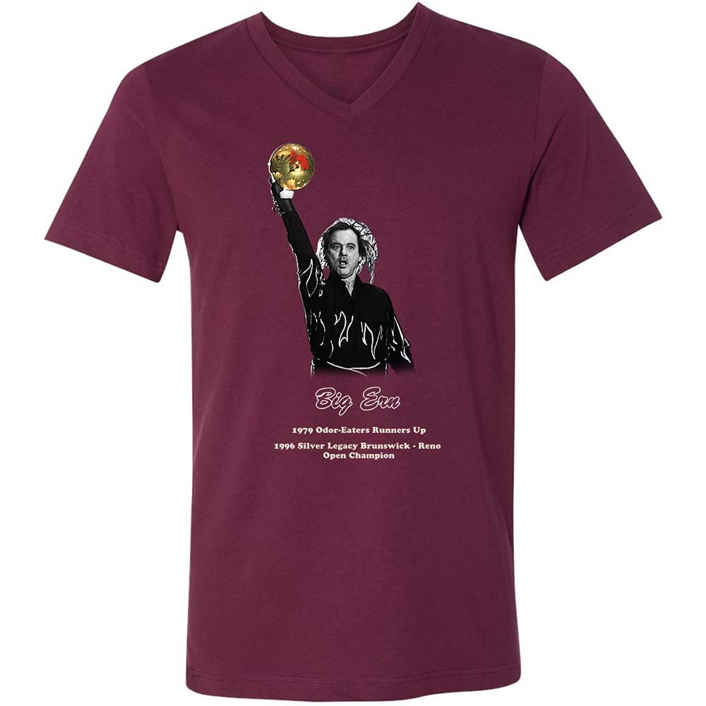 Unisex V-Neck T-Shirt - SCDEBWEH - Maroon - 8