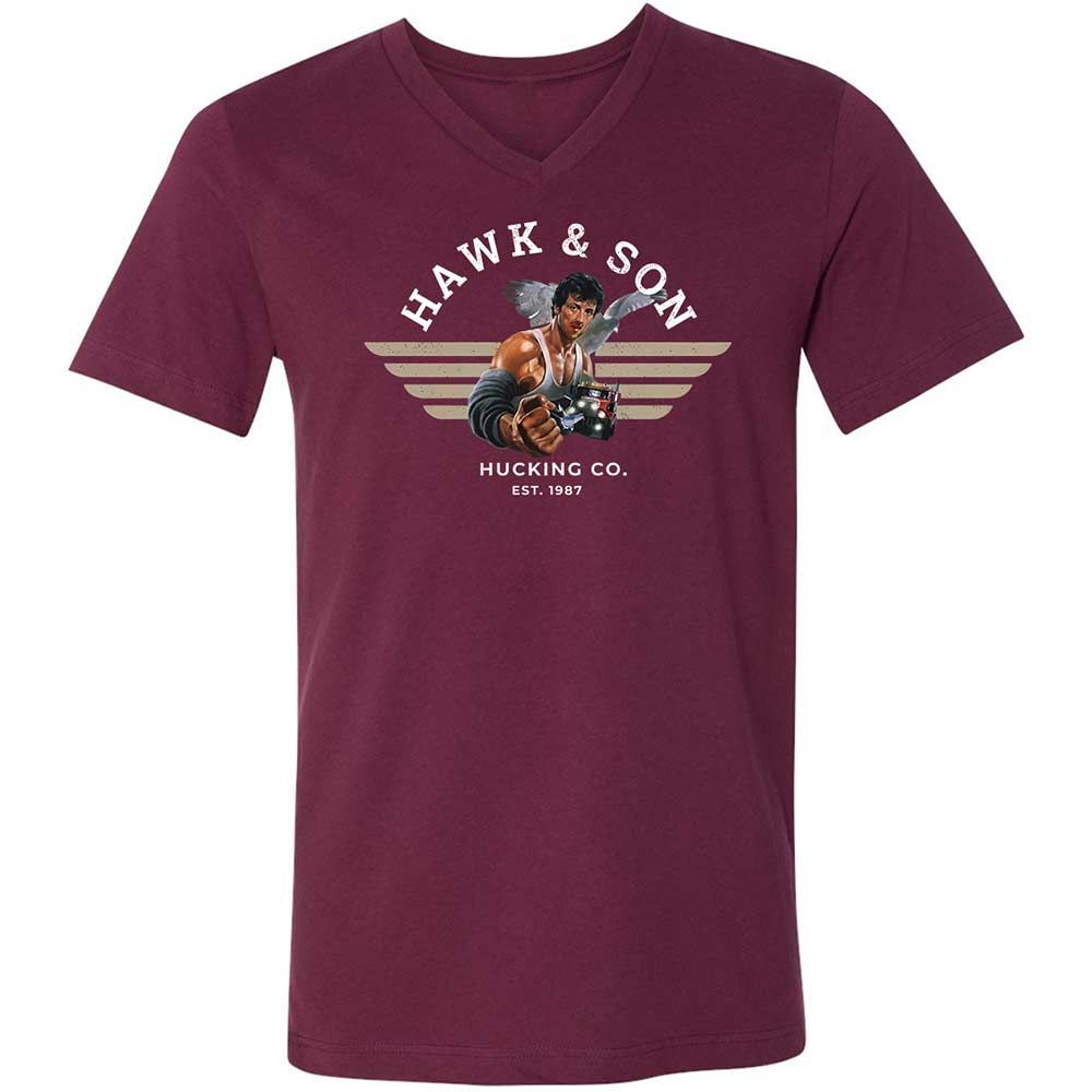 Unisex V-Neck T-Shirt - G827UPAN - Maroon - 8