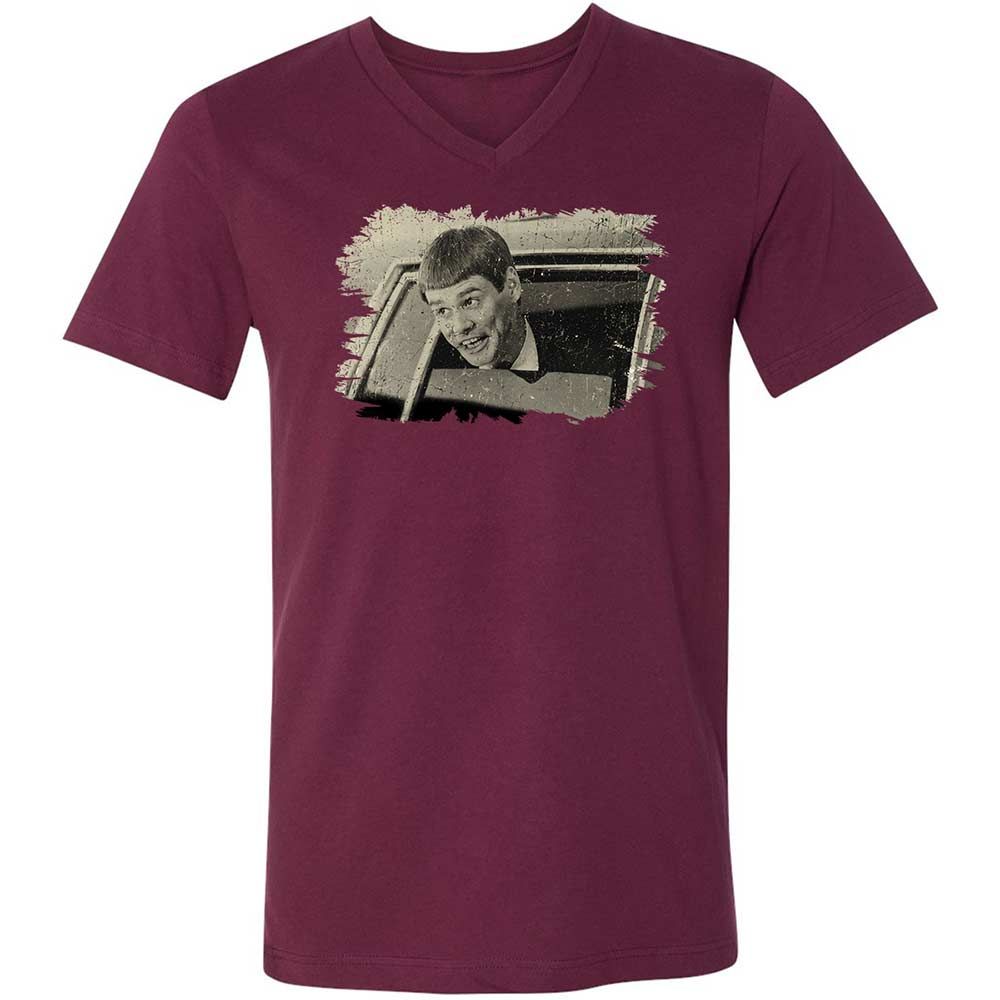 Unisex V-Neck T-Shirt - RSYFSQ8N - Maroon - 8