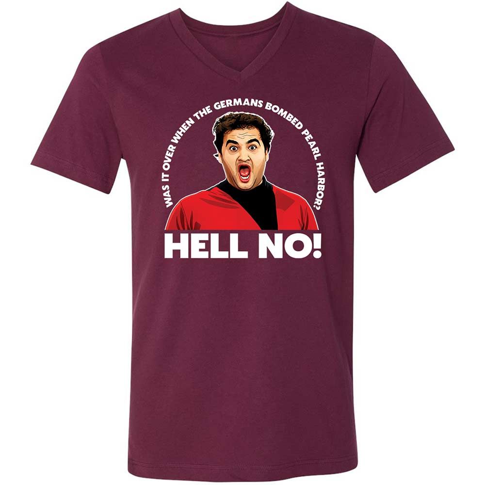 Unisex V-Neck T-Shirt - 76HWAPHS - Maroon - 8