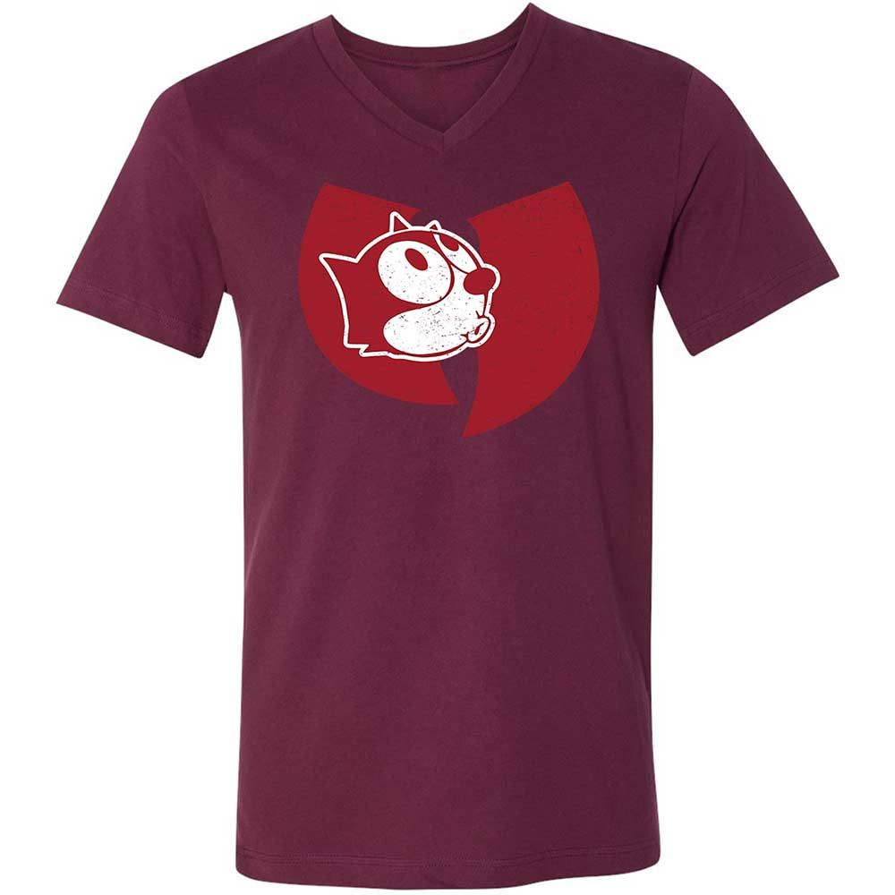Unisex V-Neck T-Shirt - 3BATV7EP - Maroon - 8