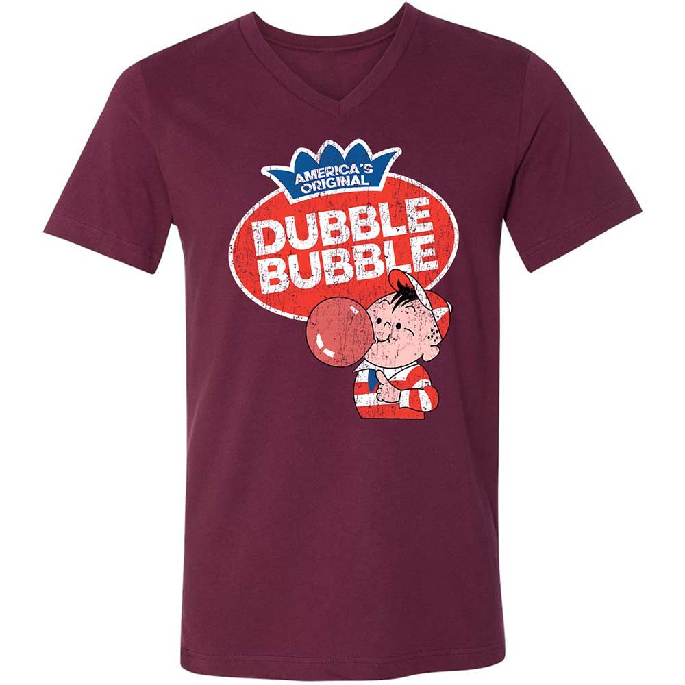 Unisex V-Neck T-Shirt - L2UQU8S7 - Maroon - 8