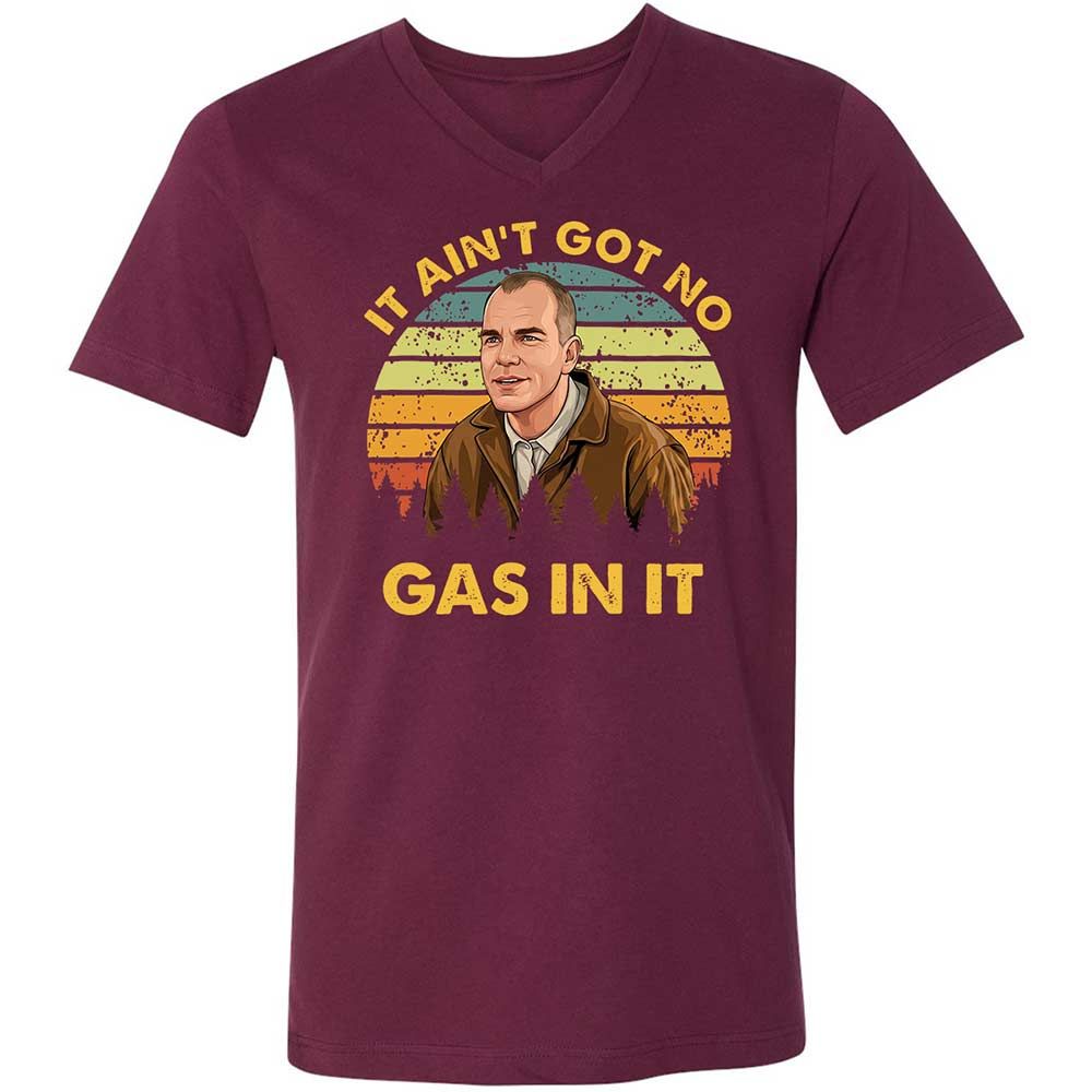 Unisex V-Neck T-Shirt - 4DG7CU7Q - Maroon - 8
