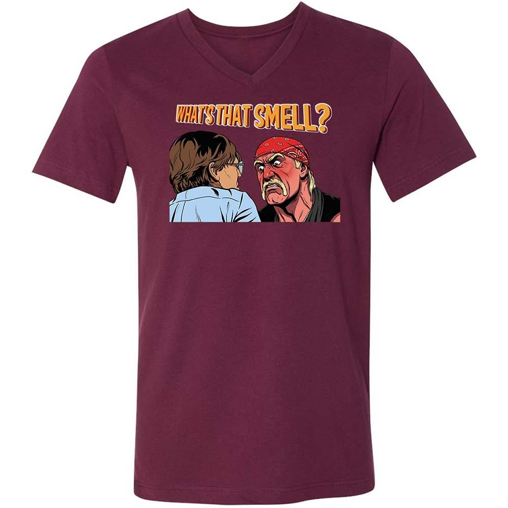 Unisex V-Neck T-Shirt - B7UGU5ZV - Maroon - 8