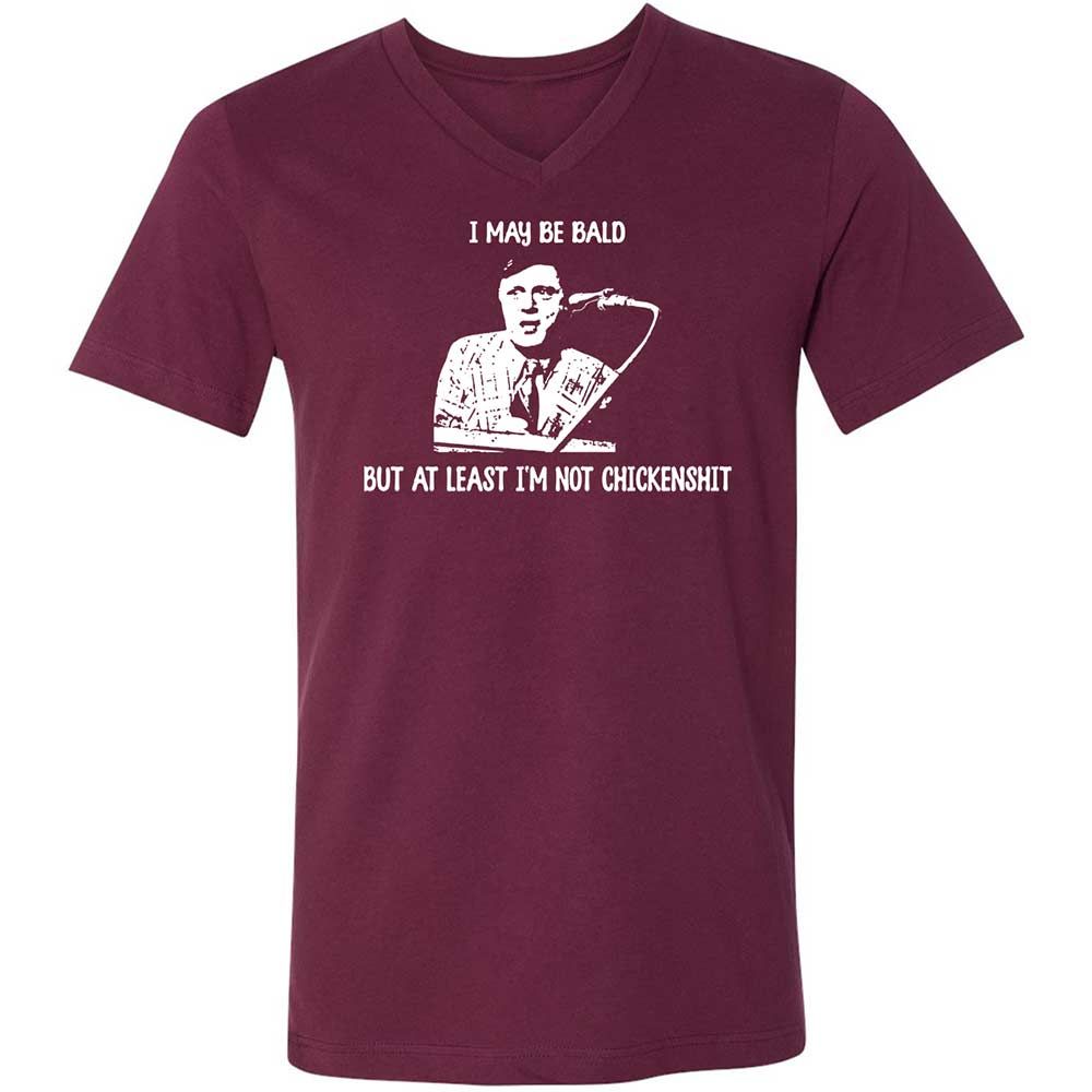 Unisex V-Neck T-Shirt - 4UFTVSXE - Maroon - 8