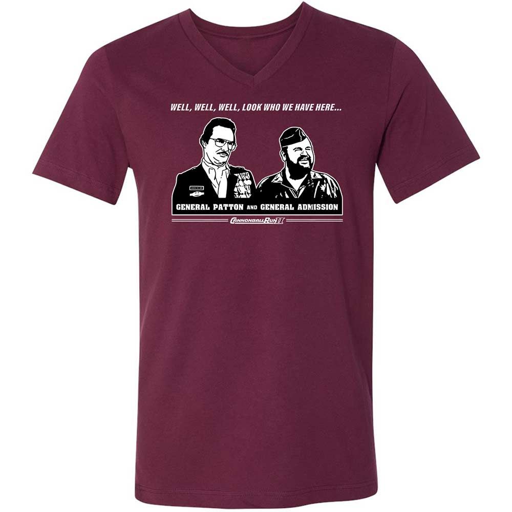 Unisex V-Neck T-Shirt - KND5NS4W - Maroon - 8