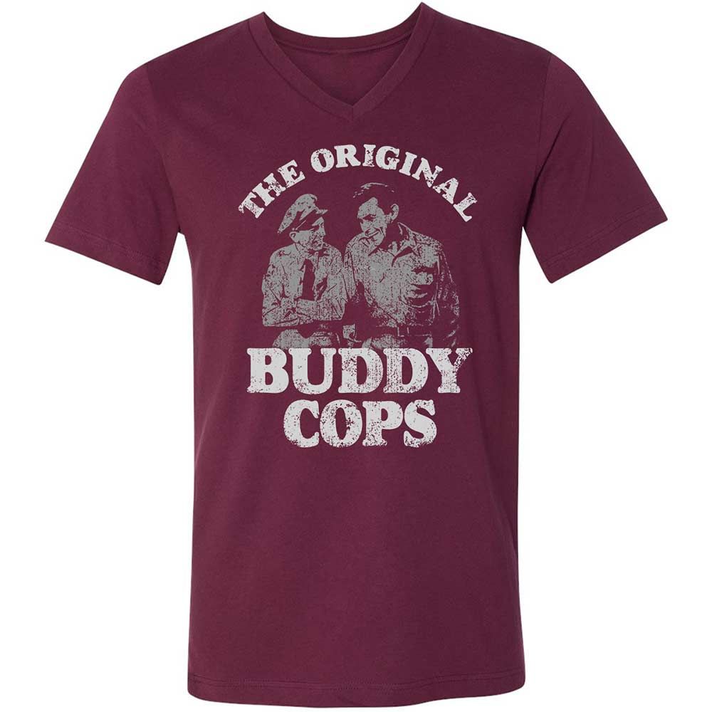 Unisex V-Neck T-Shirt - LR89QXS4 - Maroon - 8