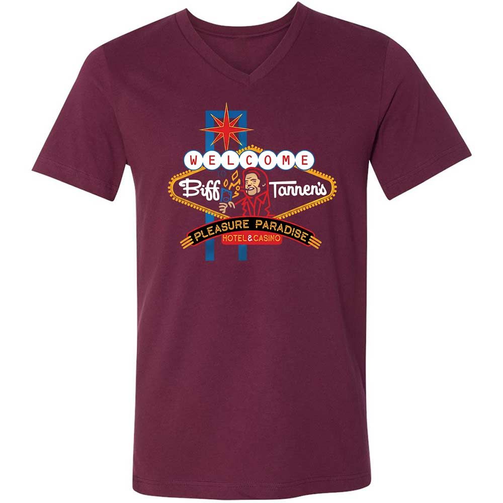 Unisex V-Neck T-Shirt - 65NG5M7V - Maroon - 8
