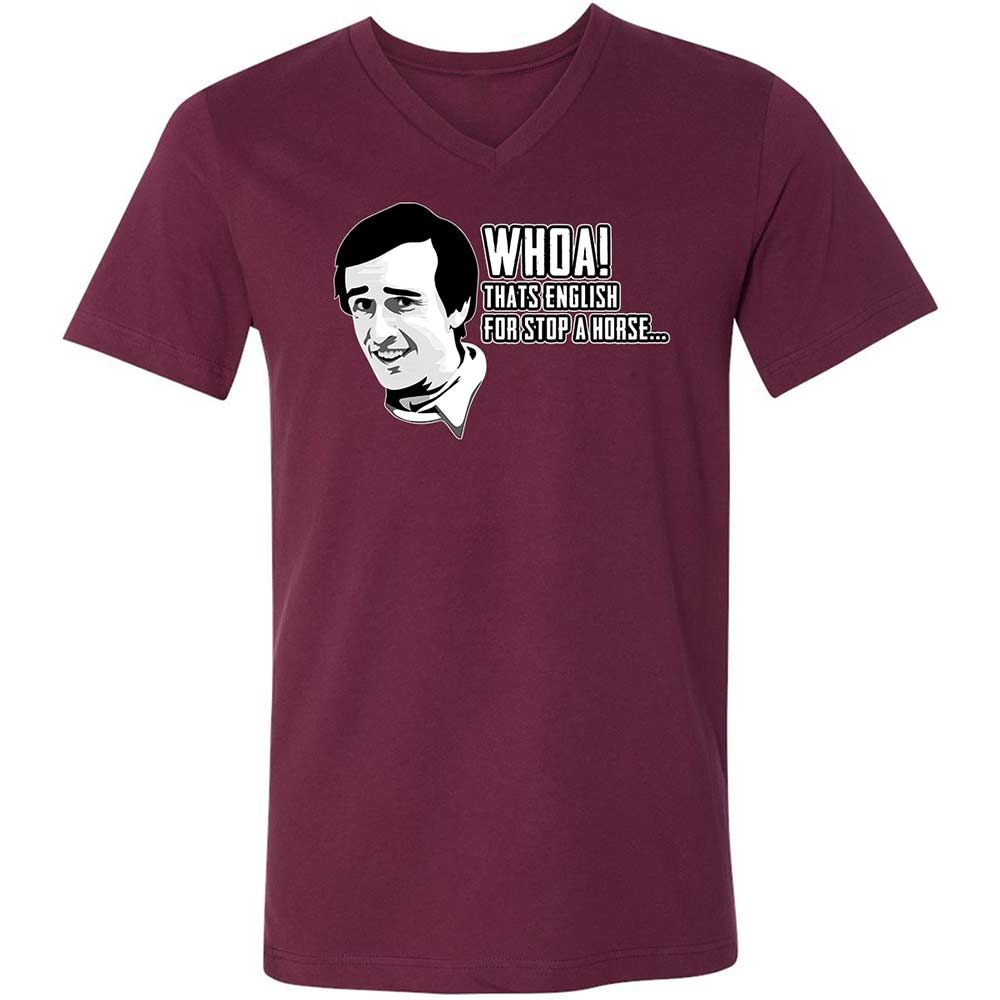 Unisex V-Neck T-Shirt - Z1CLFRU4 - Maroon - 8