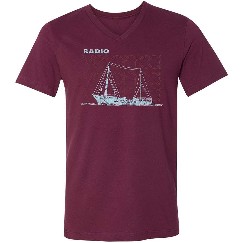 Unisex V-Neck T-Shirt - U833E2CL - Maroon - 8