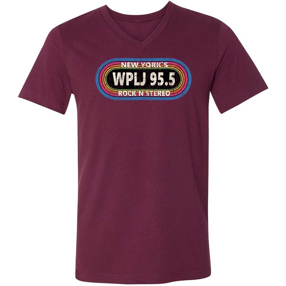 Unisex V-Neck T-Shirt - XNZBBGN7 - Maroon - 8