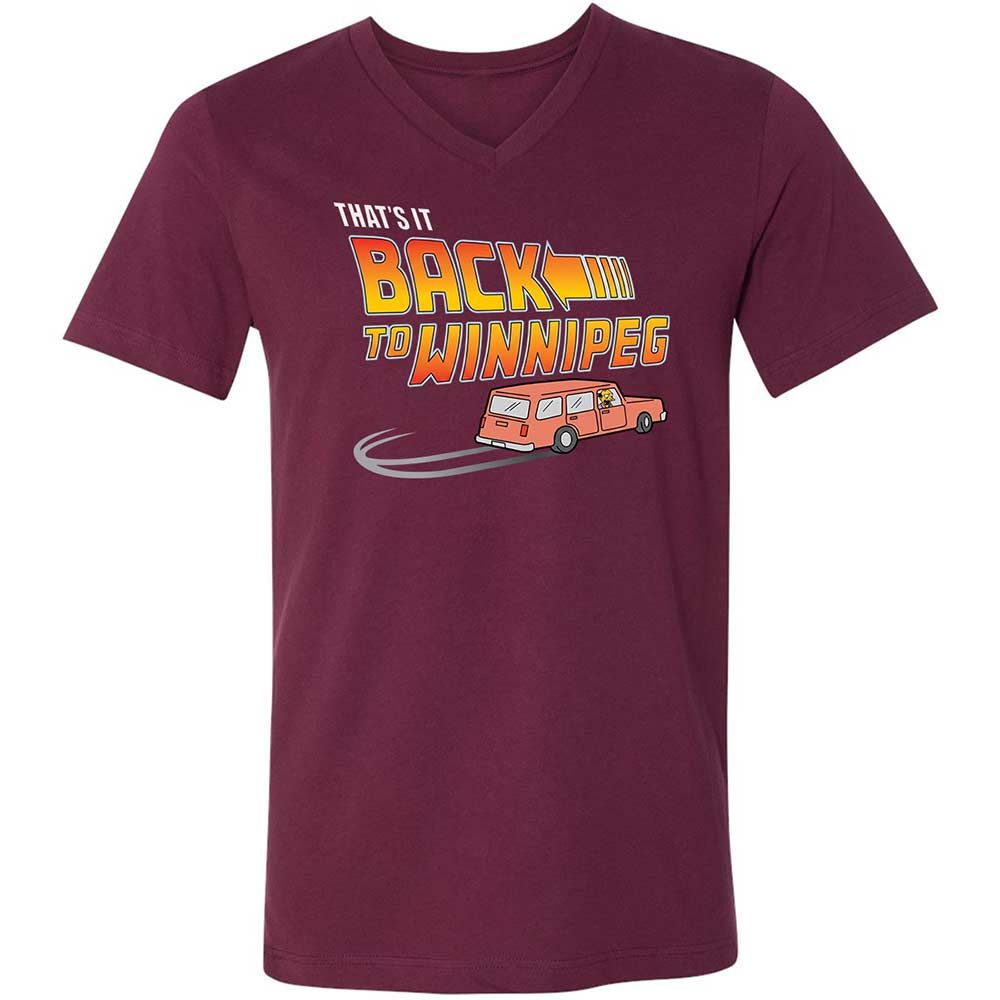 Unisex V-Neck T-Shirt - KXQABK3J - Maroon - 8