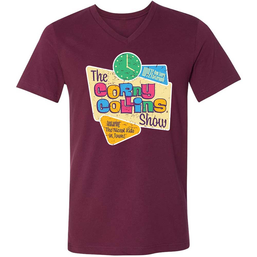 Unisex V-Neck T-Shirt - MR2JU1WL - Maroon - 8
