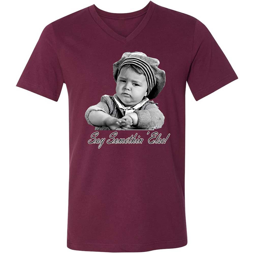 Unisex V-Neck T-Shirt - JNEKELRB - Maroon - 8