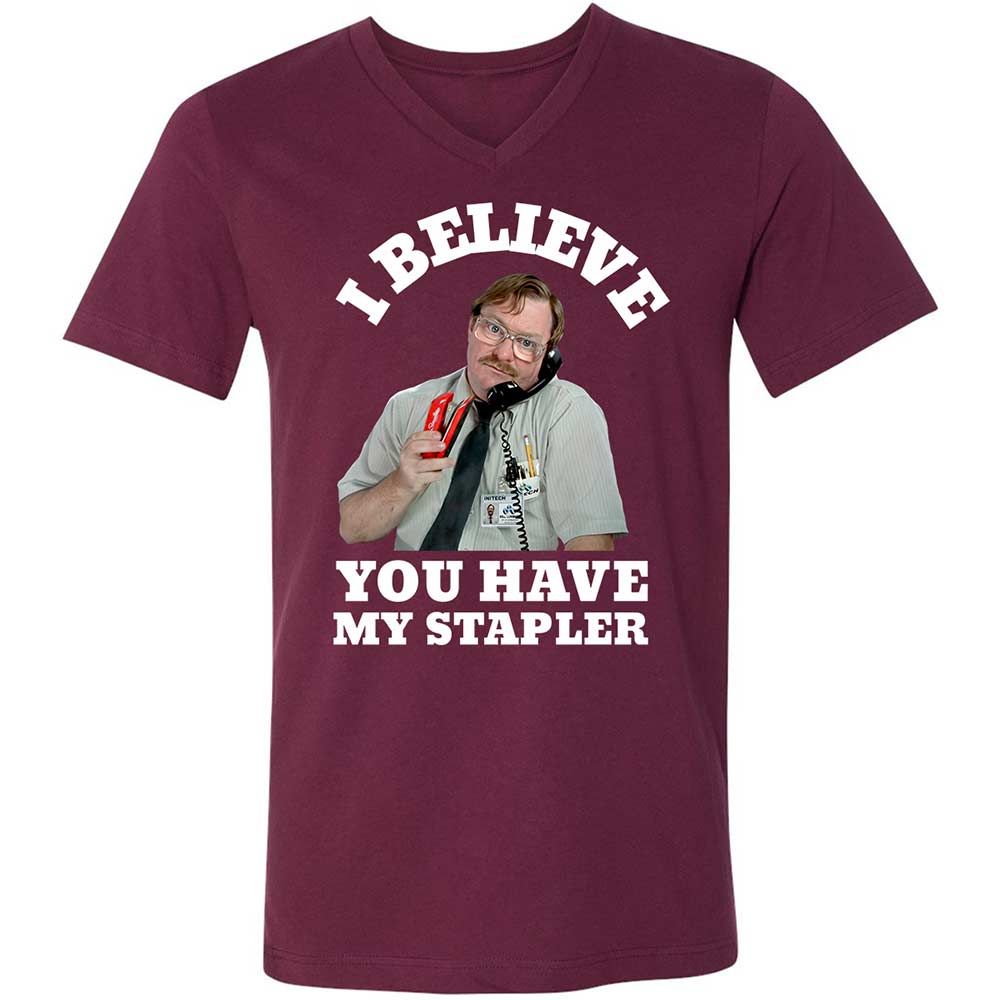 Unisex V-Neck T-Shirt - ALT72F24 - Maroon - 8