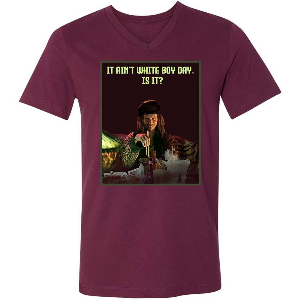 Unisex V-Neck T-Shirt - CJW72A76 - Maroon - 8
