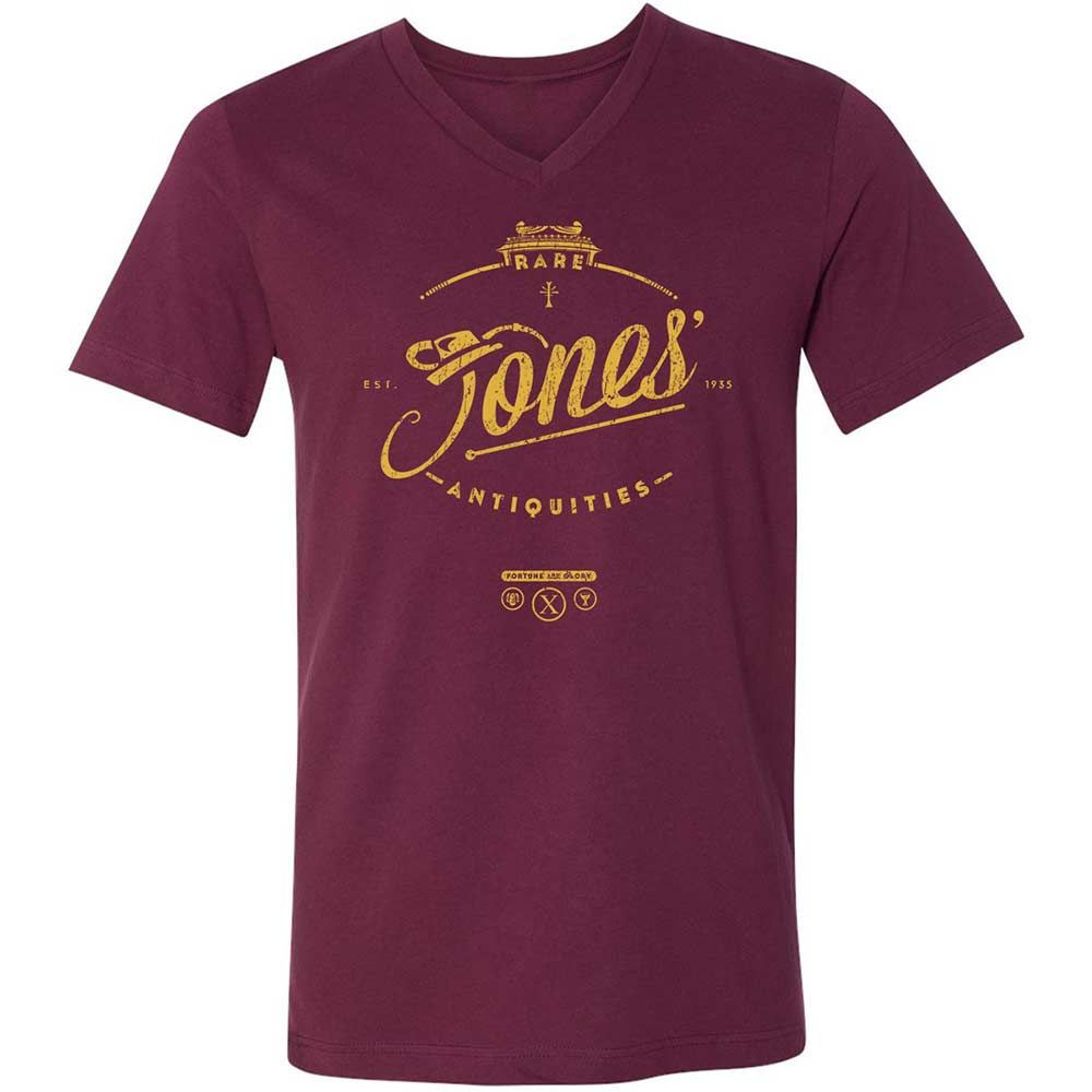 Unisex V-Neck T-Shirt - M6GULHET - Maroon - 8