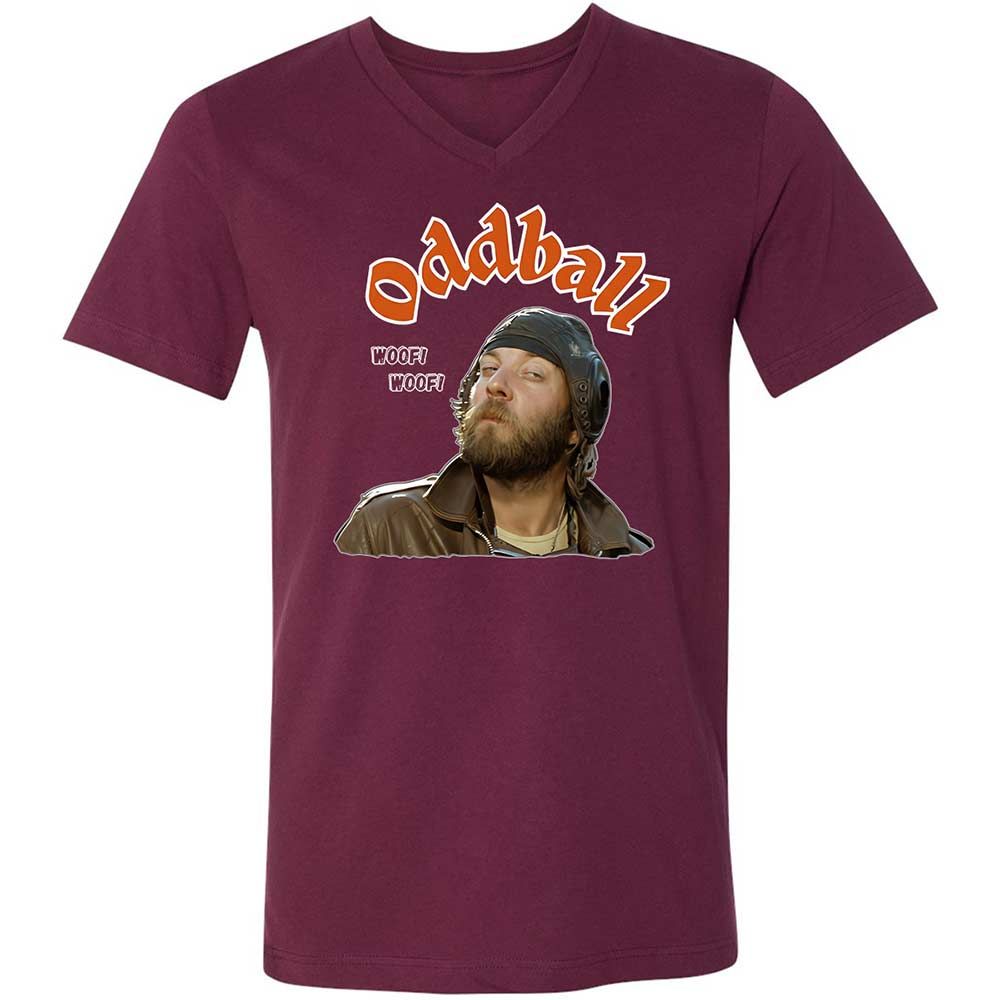 Unisex V-Neck T-Shirt - VAJ32SWQ - Maroon - 8
