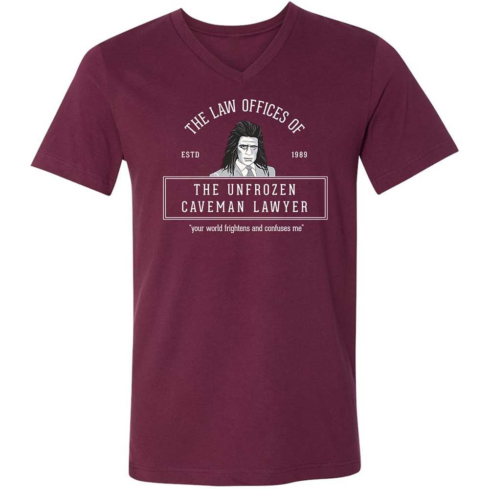 Unisex V-Neck T-Shirt - DPHS861J - Maroon - 8