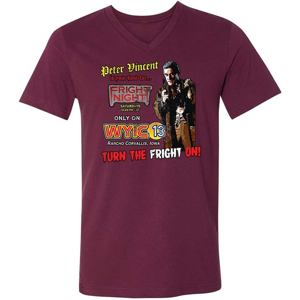 Peter Vincent Fright horror night cult - Maroon - 8