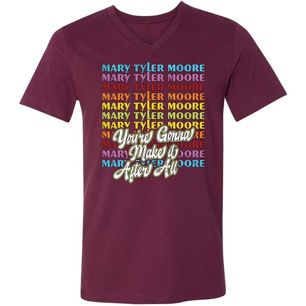 Unisex V-Neck T-Shirt - 3LEQDC4J - Maroon - 8