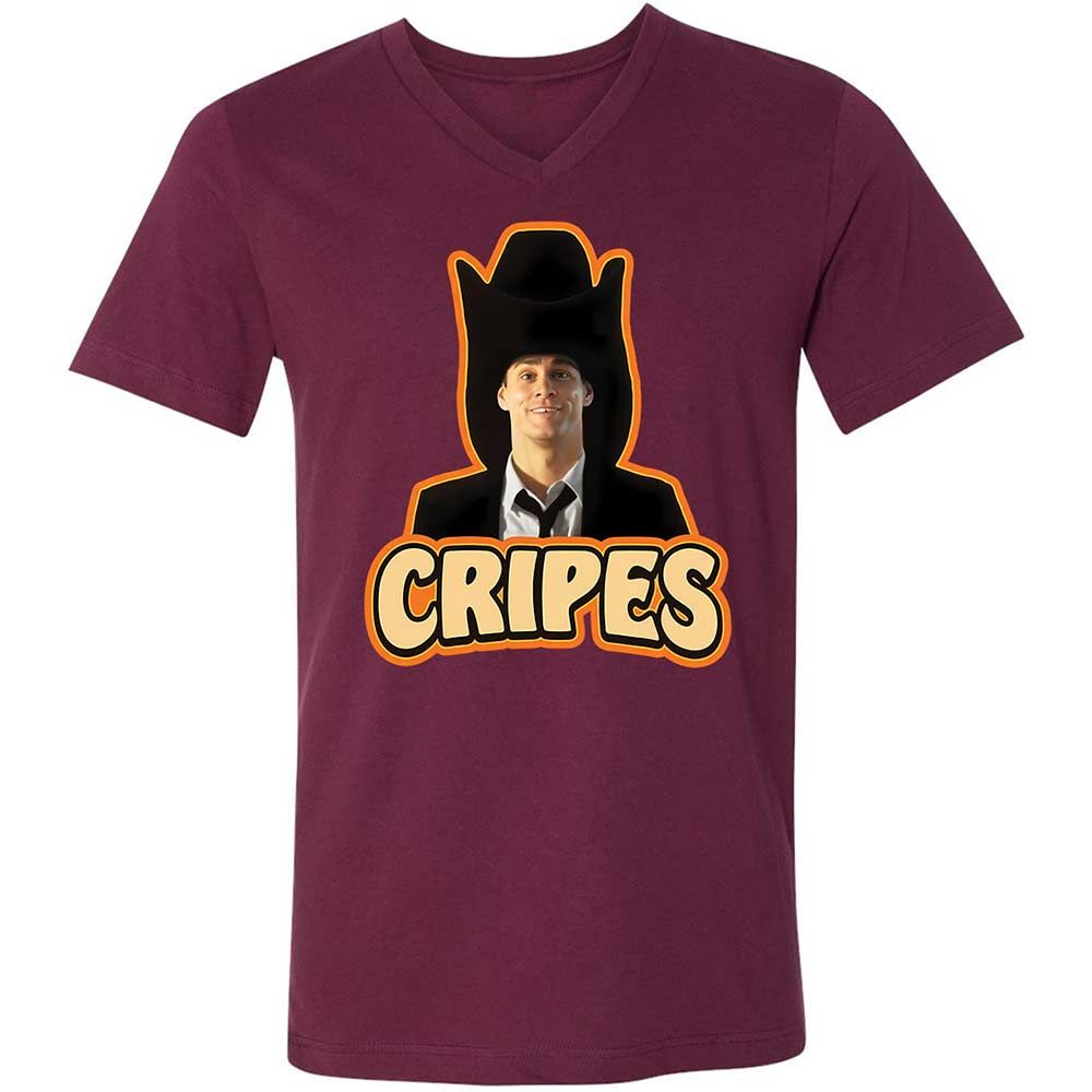 Unisex V-Neck T-Shirt - VUT5L4P6 - Maroon - 8