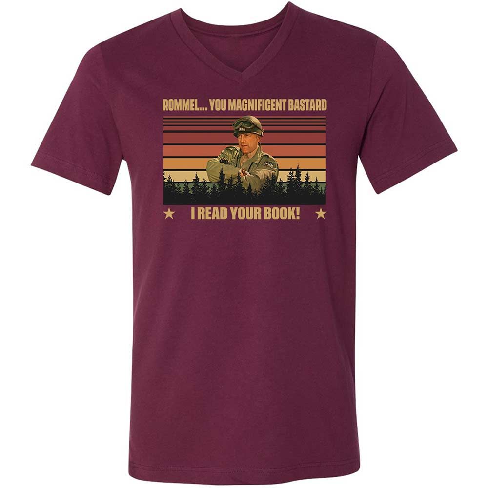 Unisex V-Neck T-Shirt - RA5WNKBZ - Maroon - 8