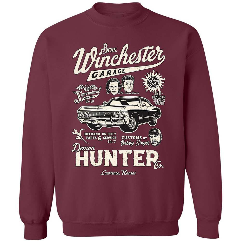 Classic Unisex Sweatshirt - B6335ETU - Maroon - 8