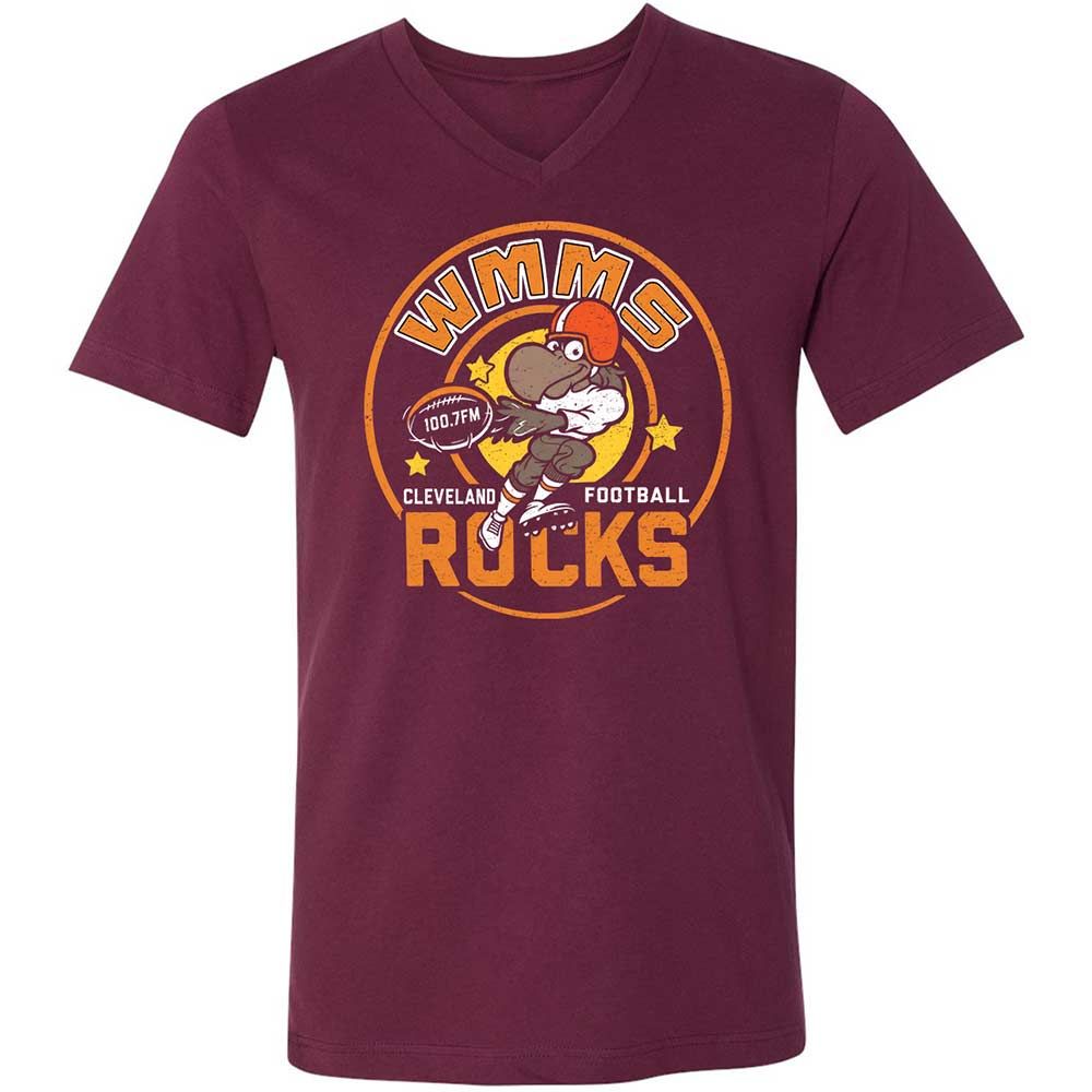 Unisex V-Neck T-Shirt - 2EJG4RFE - Maroon - 8