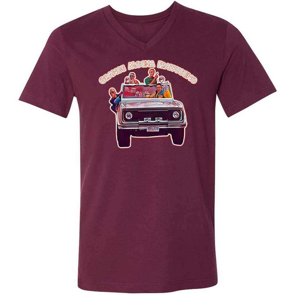 Unisex V-Neck T-Shirt - N4HQE1B5 - Maroon - 8