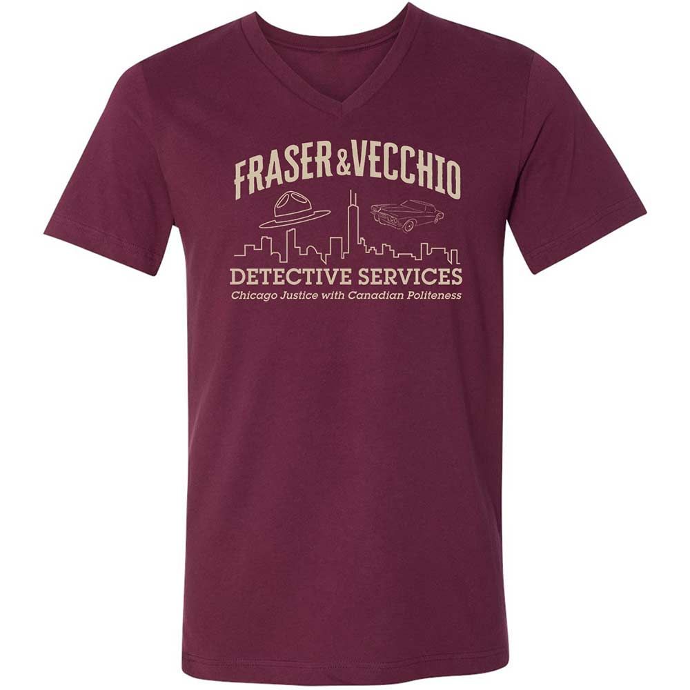 Unisex V-Neck T-Shirt - 6P42WTCT - Maroon - 8