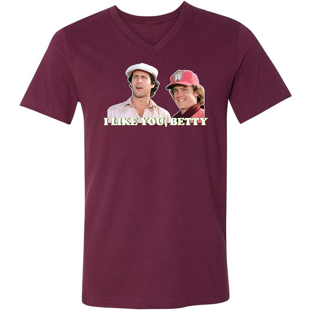 Unisex V-Neck T-Shirt - ZE3LN7TP - Maroon - 8