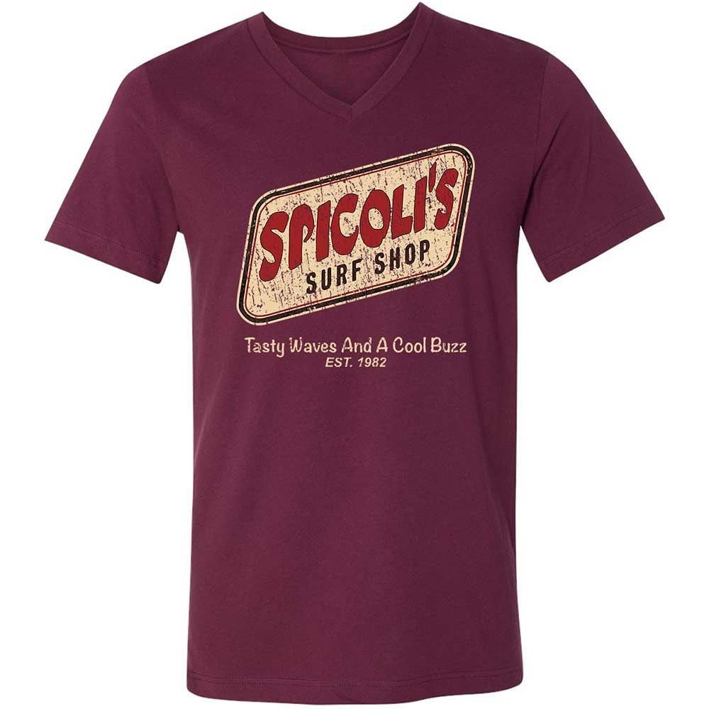 Unisex V-Neck T-Shirt - 3HHXPVXE - Maroon - 8