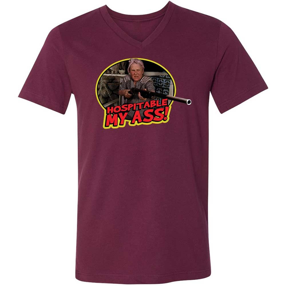 Unisex V-Neck T-Shirt - KELTDAU5 - Maroon - 8