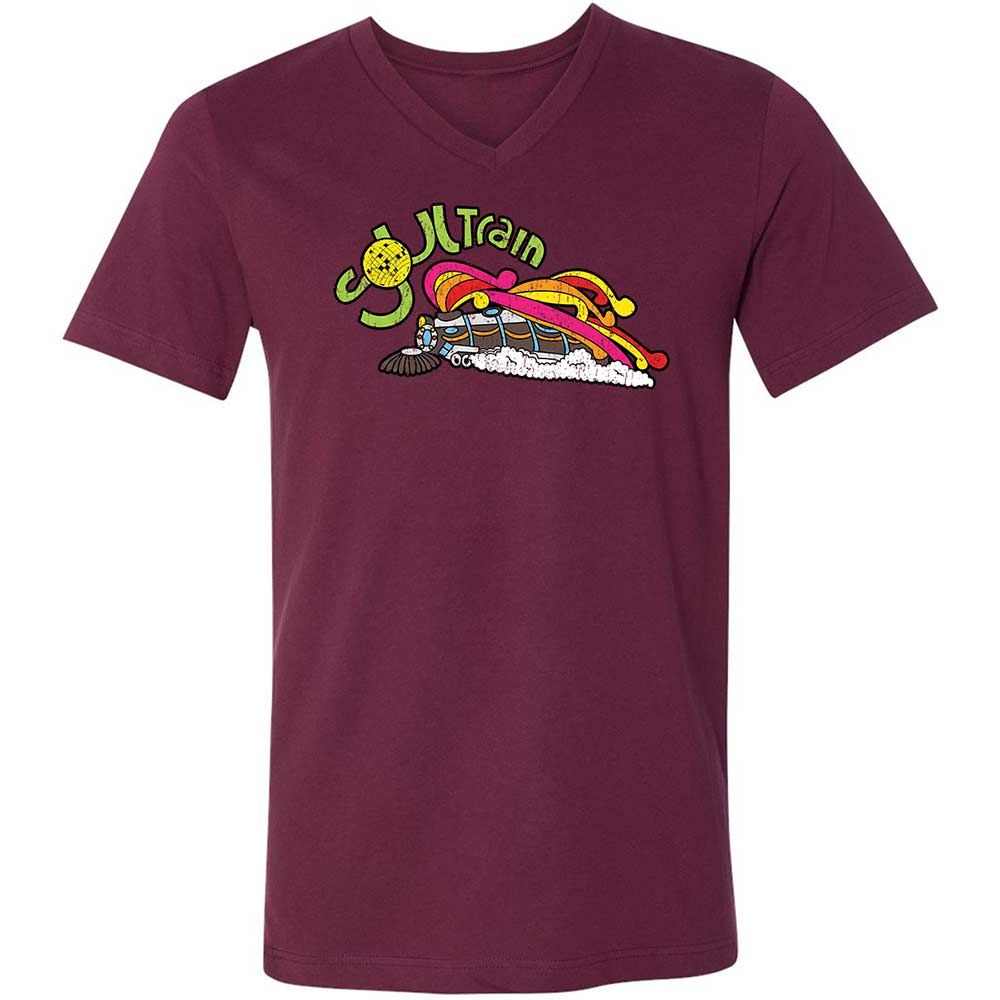 Unisex V-Neck T-Shirt - X5GFR4KM - Maroon - 8