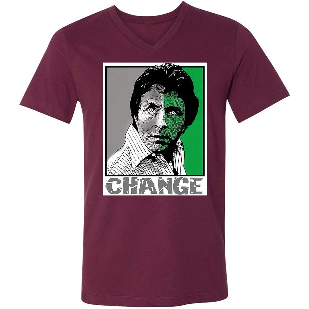 Unisex V-Neck T-Shirt - TSZ87PA6 - Maroon - 8