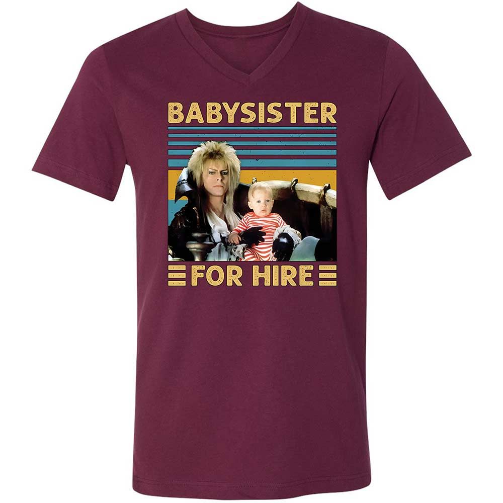 Unisex V-Neck T-Shirt - LZJPYWPX - Maroon - 8