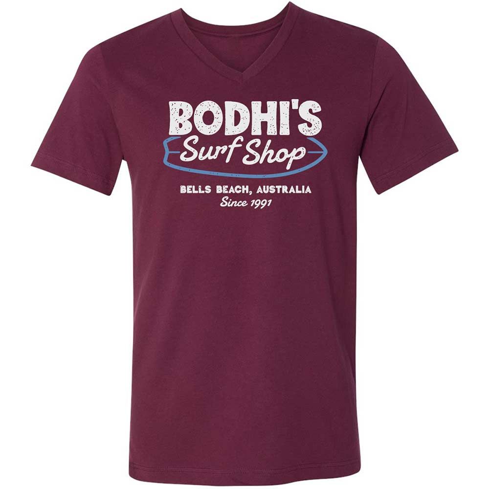 Unisex V-Neck T-Shirt - 3DWCAH4P - Maroon - 8