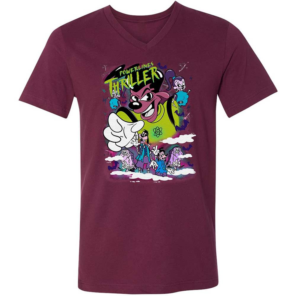 Vintage Pop Cartoon Horror Mashup - Maroon - 8