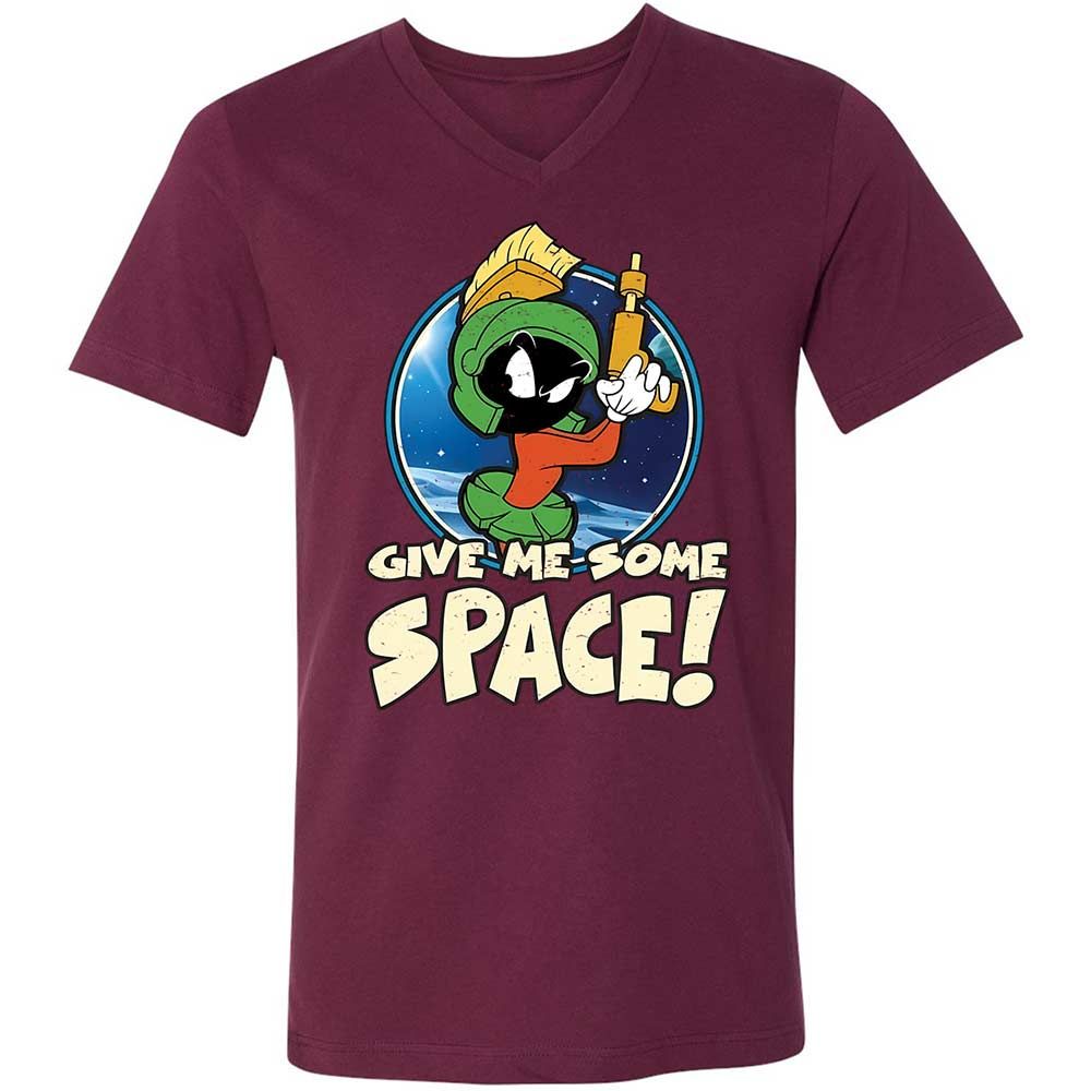 Unisex V-Neck T-Shirt - X87EEDQ6 - Maroon - 8