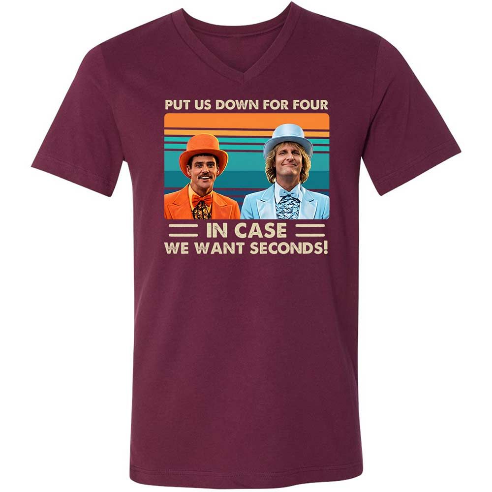 Unisex V-Neck T-Shirt - ARH4ME5V - Maroon - 8